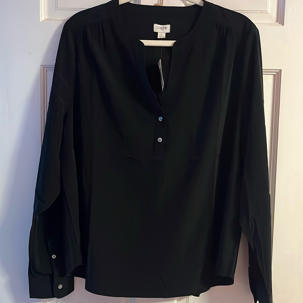 J.crew Factory- popover blouse-size L